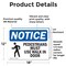 Signmission Pedestrians Must Use Walk In Door Sign, Vinyl Decal, 18in W x 12in L, 2PK OS-2PACK-NS-D-1218-L-17167 - alternate 4